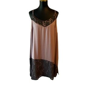 Lane Bryant Womens  Lavender Lace Trim Slip Dress Size 18